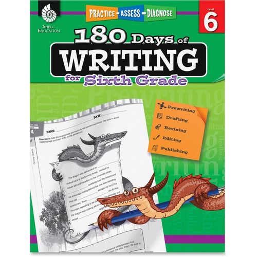 Shell Education Teacher Created Materials  180 Days Workbook, Writing, Grade 6