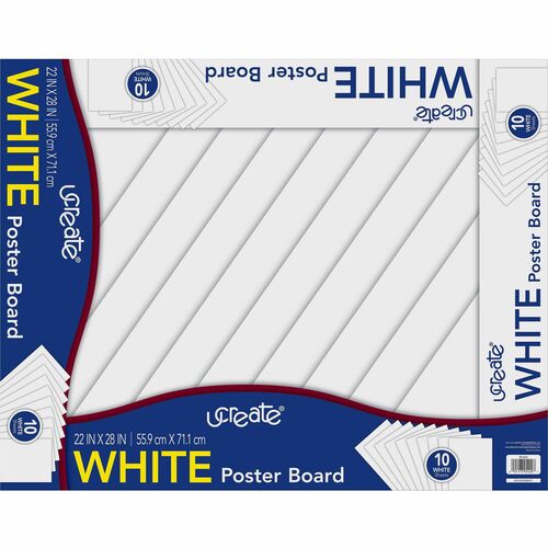 Pacon  Poster Board, 22"x28", 10SH/PK, White