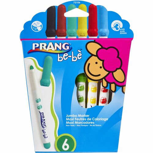 Dixon Ticonderoga Company  Prang Be-Be Jumbo Markers, 6/ST, Ast