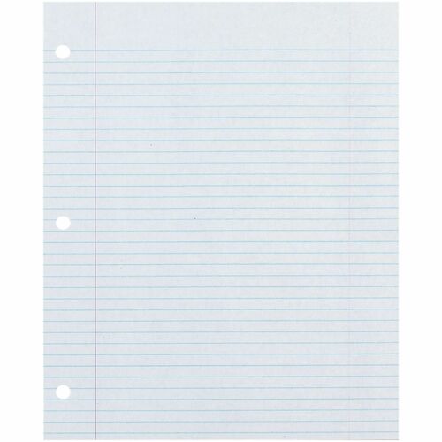 Pacon  Rec Filler Paper, 8-1/2"x11", 9/32" Rld, 3-H, 500SH/PK, WE