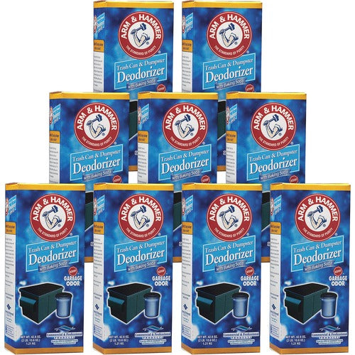 Church & Dwight Co., Inc.  Trash Can/Dumpster Deodorizer, 42.6oz., 9/CT