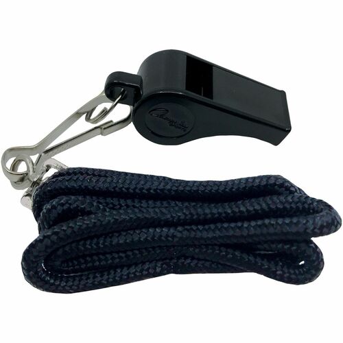 Champion Sports  Whistle/Lanyard, 1 DZ, Black