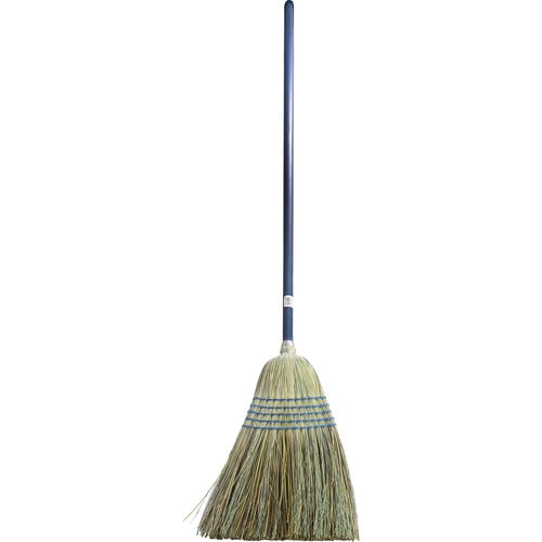 Genuine Joe  Broom, Corn/Fiber, 9" to 11" Sweep, Natural-GJO12002