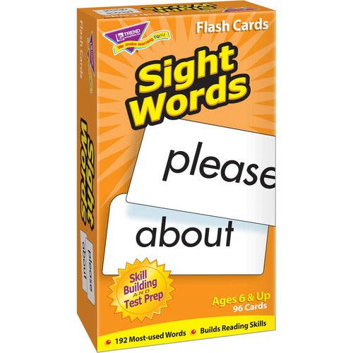 Trend Enterprises  Sight Words Drill Flash Cards, 96 Cards, Multi
