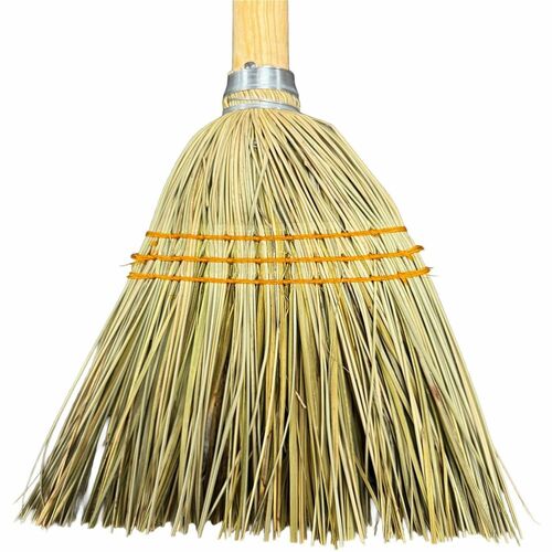 Genuine Joe  Lobby Broom,Corn/Fiber Bristles,40" Overall Length,12/CT,Natural-GJO12501CT
