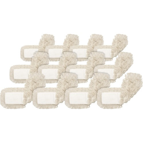 Genuine Joe  Dust Mop Refill, Cotton, Launderable, 24"x5", 12/CT, Natural-GJO24500CT