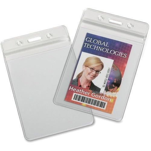 SKILCRAFT  Resealable Badge Holders, 25/BX, Clear