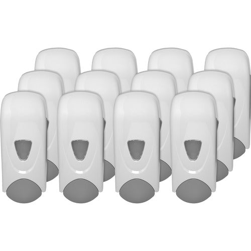 Genuine Joe  Dispenser, Foam Soap, Plastic, 1000ml, 12/CT, White/Gray-GJO08950CT