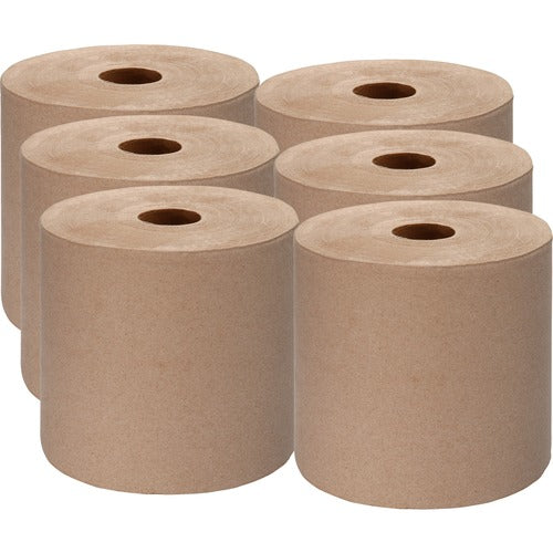 Genuine Joe  Hardwound Roll Towels,2"Core,7/7/8"x1000',6RL/CT,Natural-GJO22800