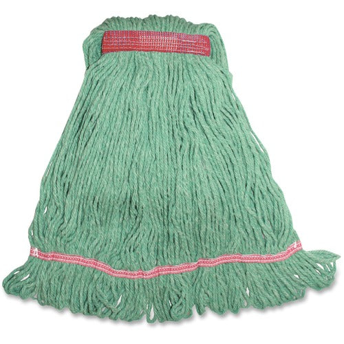 Genuine Joe  Narrow Band Blend Loop Wet Mop, 12oz., 12/CT, Green-GJOLGR1BCT