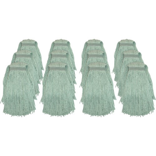 Genuine Joe  Web Blend Mopping Mophead, No.20, 12EA/CT, Green-GJON20G1BCT