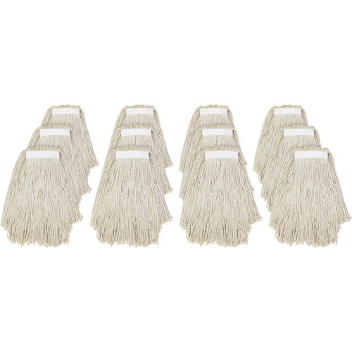 Genuine Joe  Cut End Cotton Wet Mop, No. 24, 12/CT, Natural-GJON24COTCT