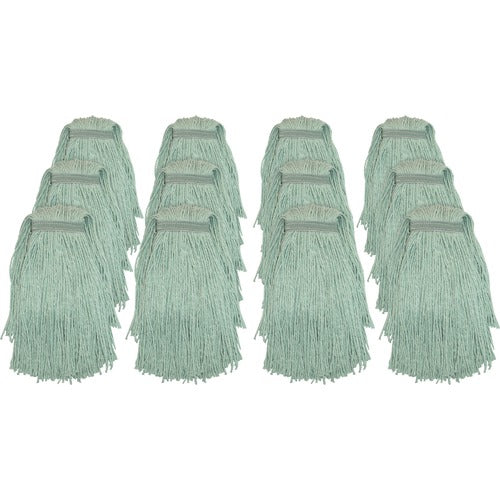 Genuine Joe  Web Blend Mopping Mophead, No.24, 12EA/CT, Green-GJON24G1BCT