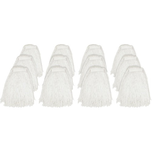 Genuine Joe  Rayon Cut End Narrow Band Mop, 24oz., 12/CT, Natural-GJON24RAYCT