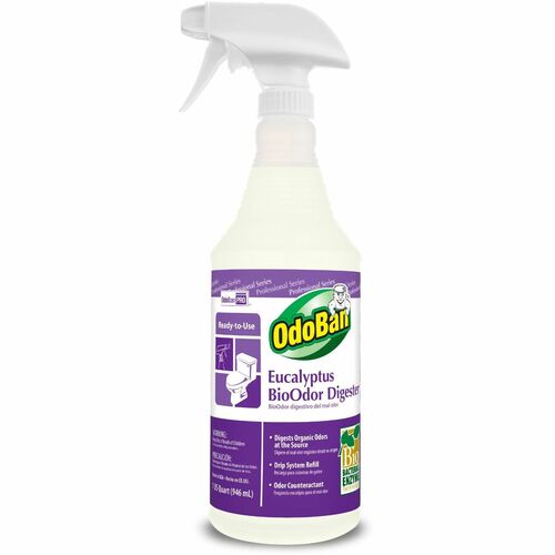 Clean Control Corporation  Bio-Odor Digester Spray, 32oz, Eucalyptus, 12/CT, PE Label