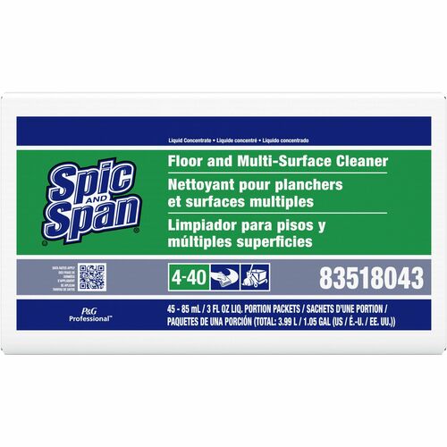 Procter & Gamble Commercial  Floor Cleaner, Spic-n-Span, 3 oz. packs, 45/CT, GN