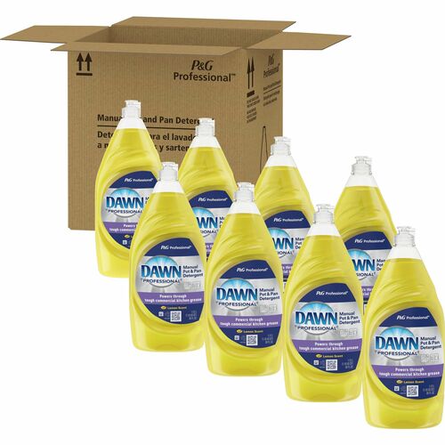 Procter & Gamble Commercial  Detergent, f/Pot/Pan, Dish Liquid, Lemon, 38oz., 8BT/CT, YW