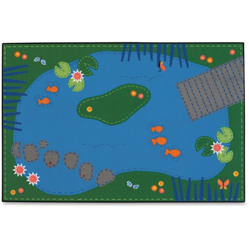 Carpets for Kids  Tranquil Pond Rug, 8'x12', Rectangle, Primary AST