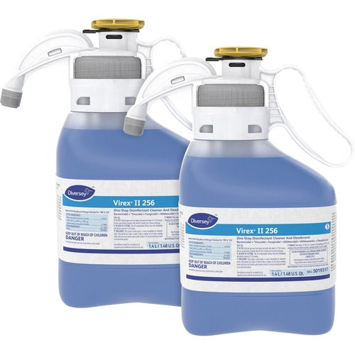 Diversey Care  Disinfectant Cleaner, Minty Scent, 1.4L, 2/CT, Blue-DVO5019317CT