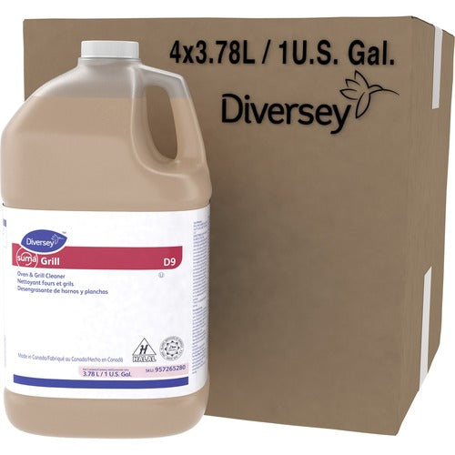 Diversey Care  Suma Grill/Oven Cleaner, 1Gal, 4/CT, Brown-DVO957265280CT