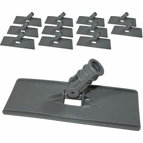 Genuine Joe  Cleaning Pad Holder, w/2 PADS, 4-1/2"X10", 12/CT, Gray-GJO27000CT
