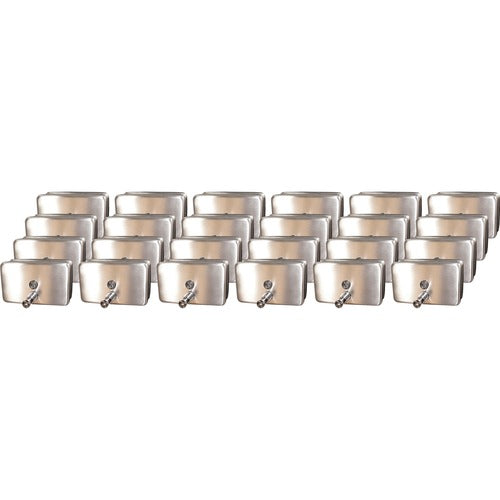 Genuine Joe  Dispenser,Liqd/LotionSoap,BulkFill,Horiz,40ozCap,24/CT,STST-GJO85146CT
