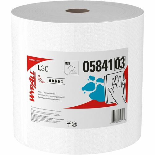 Kimberly-Clark Professional  Wypall L30 Wipers Jumbo Roll, 875SHT/RL, 1RL/CT, WE