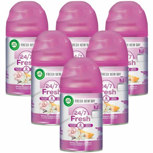 Reckitt Benckiser  Air Freshr Refill,White Flowers&Summer Delights,5.89 oz,6/CT