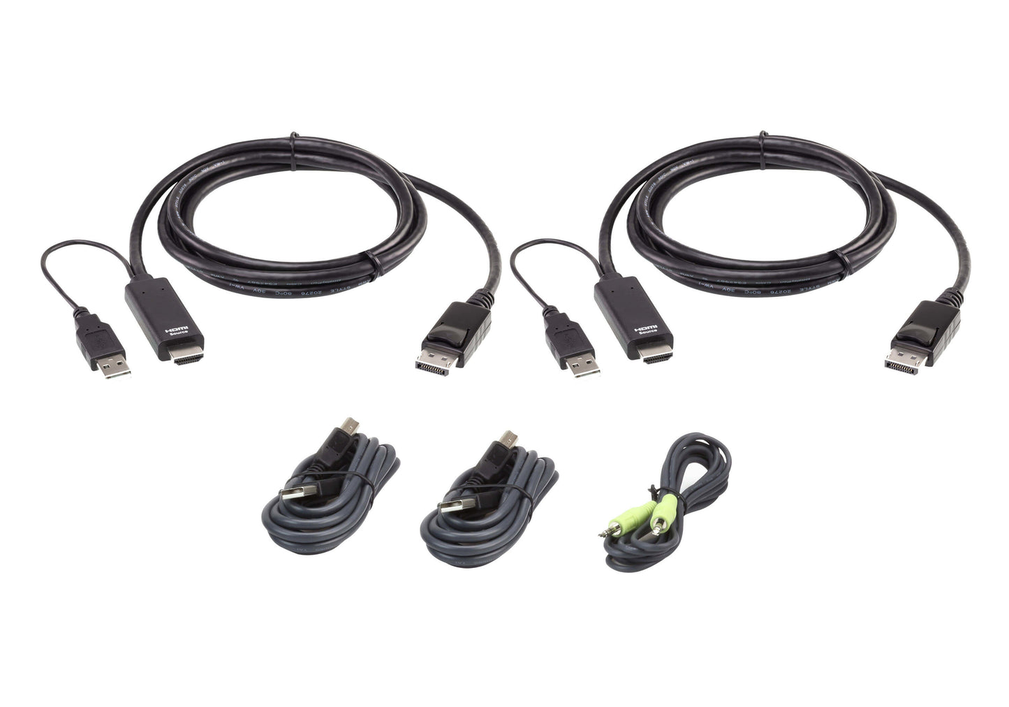 ATEN 2L-7D02UHDPX5 KVM cable Black 70.9" (1.8 m)