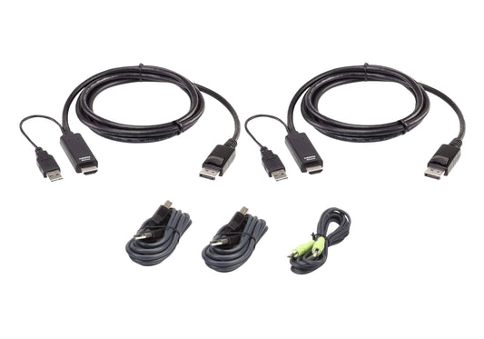 ATEN 2L-7D02UHDPX5 KVM cable Black 70.9" (1.8 m)