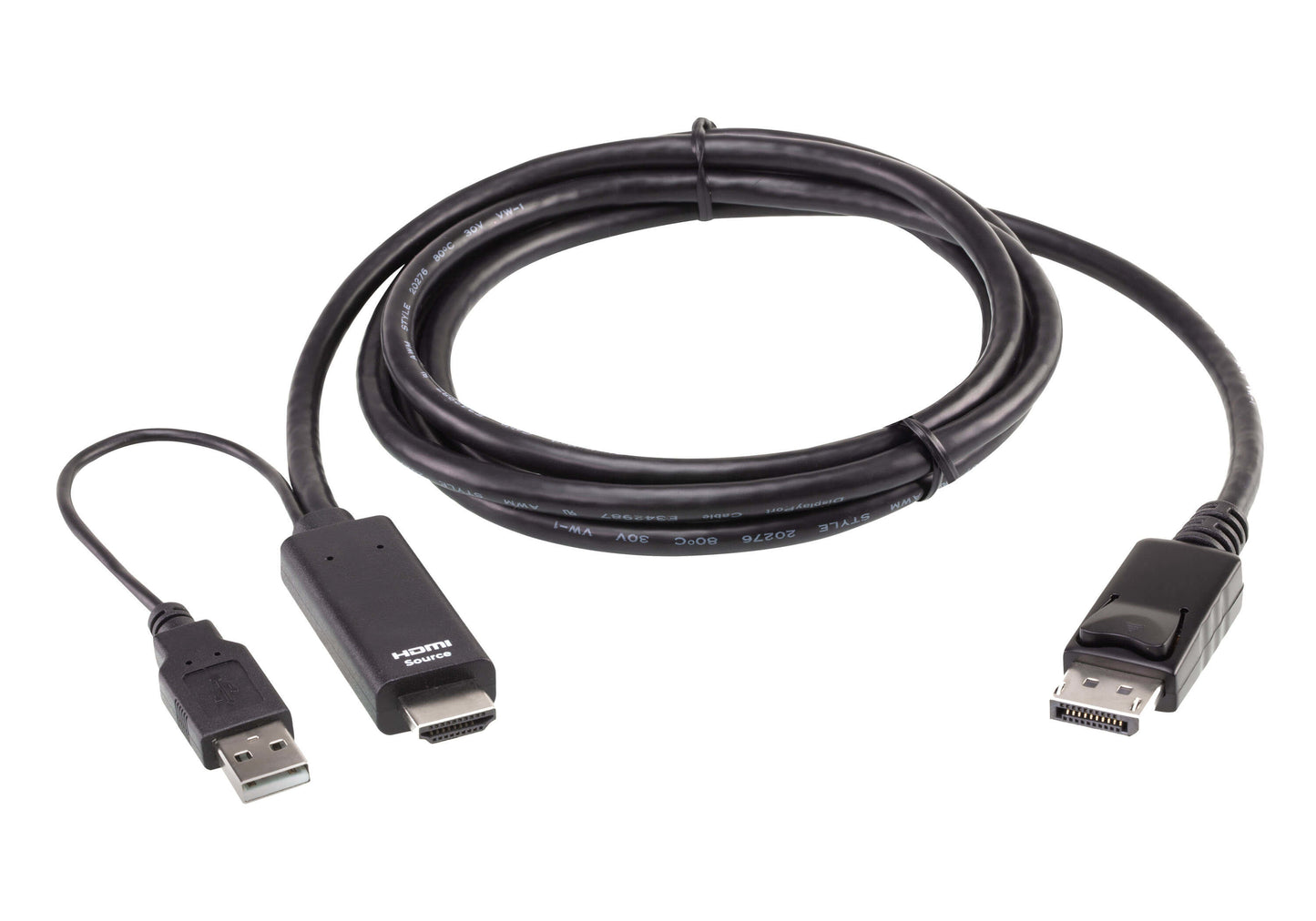 ATEN 2L-7D02HDP video cable adapter 70.9" (1.8 m) HDMI + USB DisplayPort Black