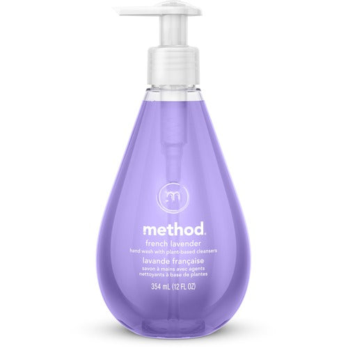 Method Products  Handwash, Gel, French Lavender, 12oz Pump Bottle, 6/CT, PE