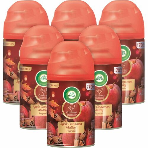 Reckitt Benckiser  Freshmatic Spray Refill, 5.89 oz, 6/CT,Apple Cinnamon Medley