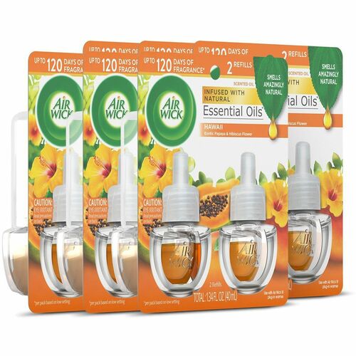 Reckitt Benckiser  Scented Oil Refills,0.67oz,Hawaii Pap/Hibiscus,2/PK,6/CT,OE
