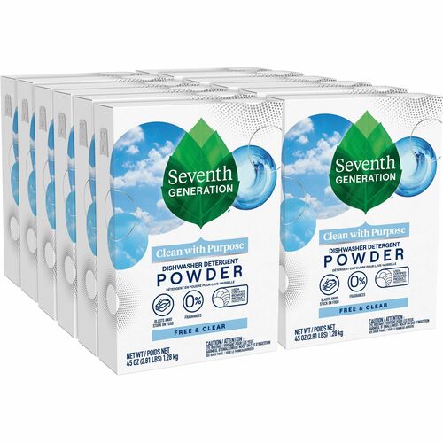 Seventh Generation  Dishwashing Detergent, Natural, Powder, 45 oz., 12/CT, CL