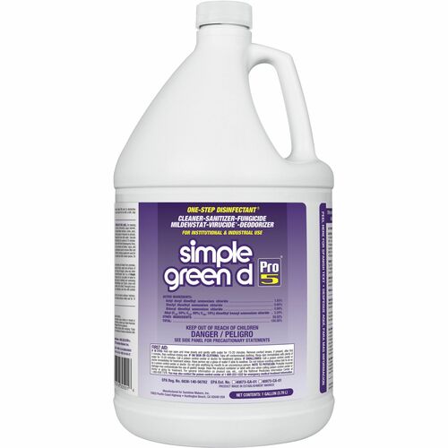 Simple Green  Industrial Disinfectant Cleaner,Sanitizer,1 Gallon,4/CT,CL