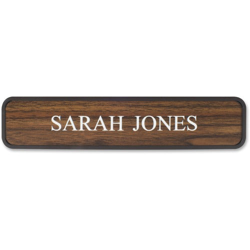 Shachihata Inc  Designer Sign, 2"x10", Brown Frame