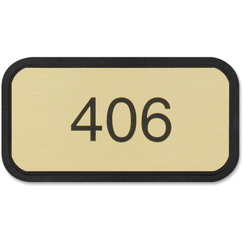 Shachihata Inc  Designer Wall/Door Sign, 2"x4", Black Frame