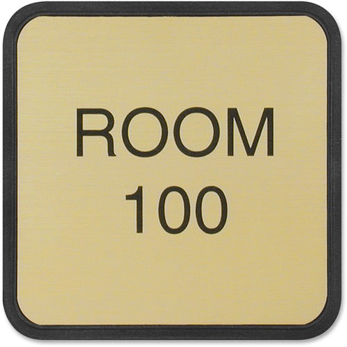 Shachihata Inc  Designer Wall/Door Sign, 4"x4", Black Frame