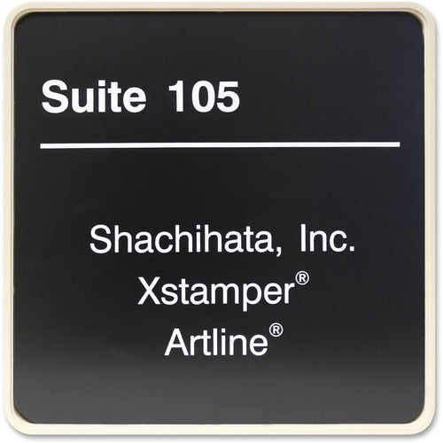 Shachihata Inc  Designer Wall/Door Sign, 8"x8", Almond Frame