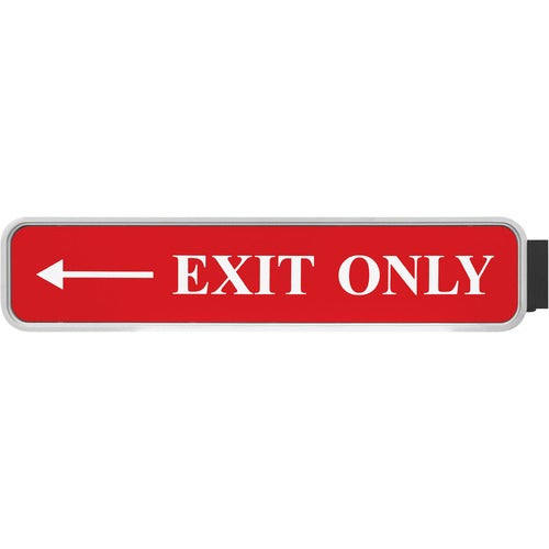 Shachihata Inc  Double-Sided Corridor Sign, 2"x10", Gray Frame