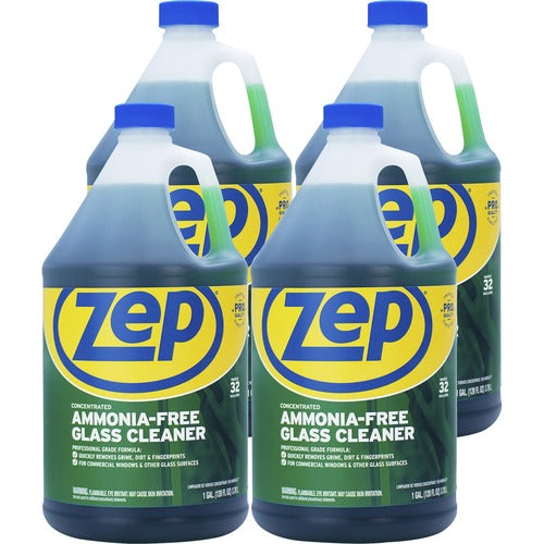 Zep Commercial  Glass Cleaner, Concentrate, Ammonia-Free, 1 Gal, 4/CT, GN