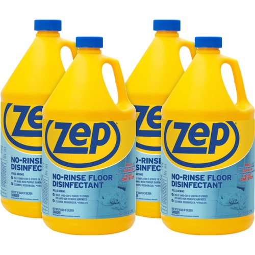 Zep Commercial  Commercial Floor Disinfectant, No Rinse, 1Gal, 4/CT, BE