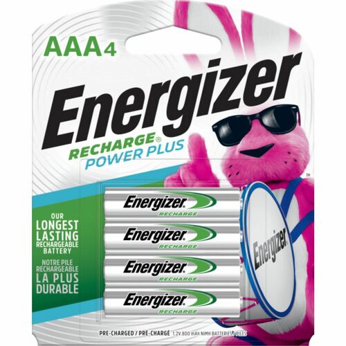 Eveready Battery Co Inc  Rechargeable NiMH Batteries, AAA Size, 96/CT-EVENH12BP4CT