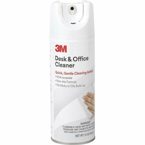 3M  Desk/Office Cleaner Spray, Foaming, 10oz., 12/CT