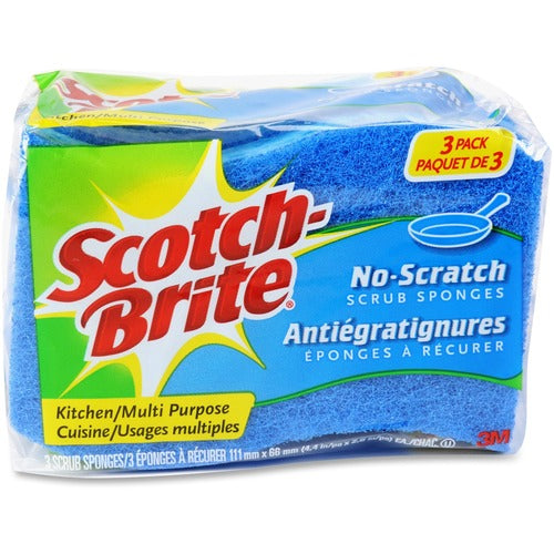 3M  Scrub Sponge,Multipurpose,4-1/2"x2-3/4",3/PK,8PK/CT,Blue