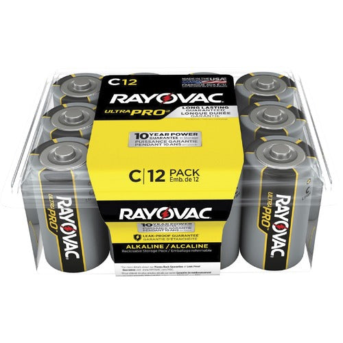 Rayovac Corporation  Alkaline Batteries, C Ultra Pro, 12/PK, 8PK/CT, BK/SR