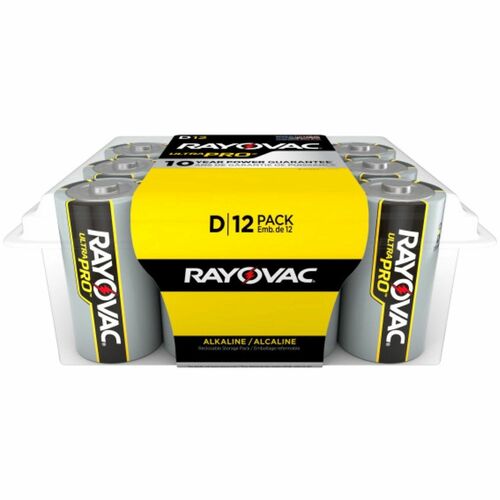 Rayovac Corporation  Alkaline Batteries, D Ultra Pro, 12/PK, 8PK/CT, BK/SR