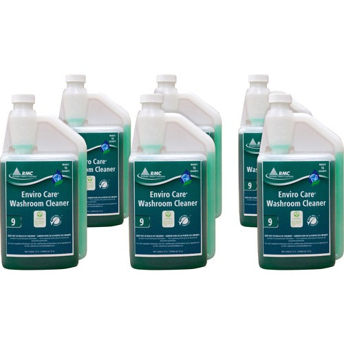 Rochester Midland Corporation  Cleaner, f/Washroom, Bio-based, Mild Acid, 32oz, 6/CT, Blue