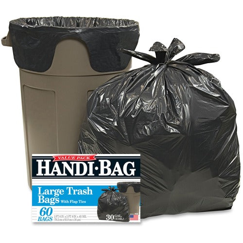 Webster  Trash Bags, 30 Gallon, .7 mil, 29"x36",60/BX,6BX/CT,BK